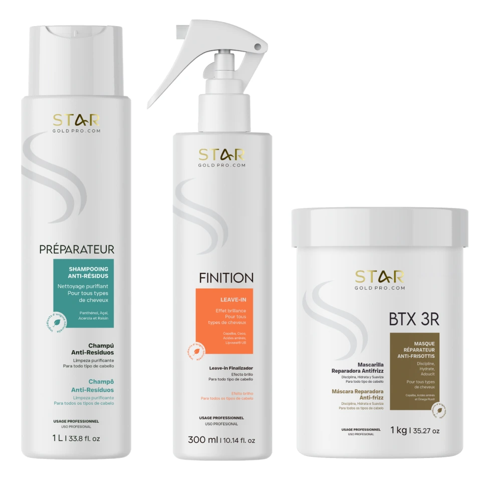 Kit BTX 3R — Restaure · revitalise · renforce — 3 produits